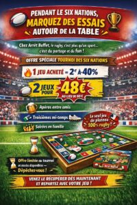 Lire la suite à propos de l’article OFFRE SPÉCIALE TOURNOI DES 6 NATIONS 2026